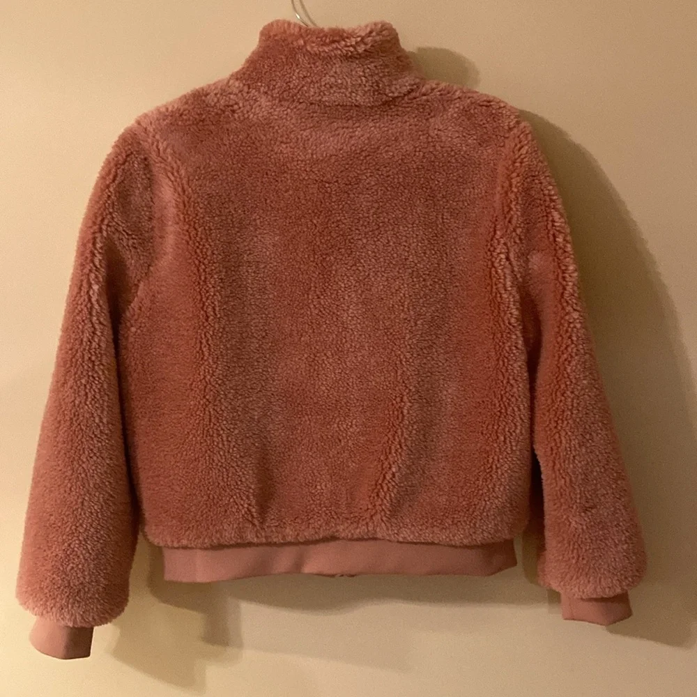 Loft Faux Fur Pink Winter Bomber Coat Size XL women’s NWT - Picture 9 of 12